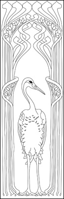 ARt Nouveau Bird CB 108